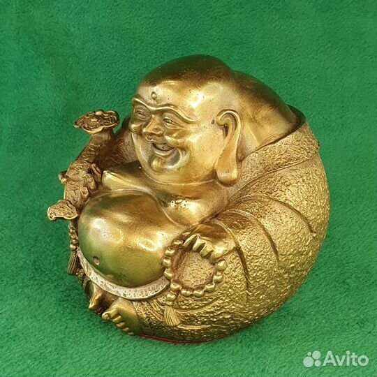 Бронзовая статуэтка. Хотэй (большой). Фен-шуй
