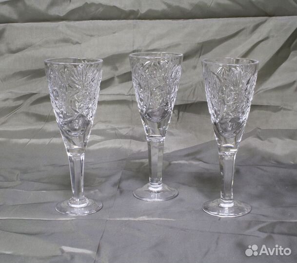 Набор Рюмки на ножке 6 шт., хрусталь, высота 14,3