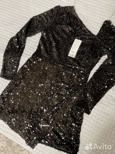 Платье комбинезон с паетками xl