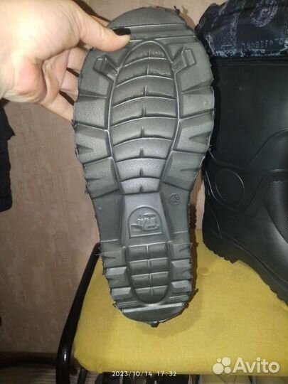 Сапоги резиновые утеплённые для рыбалки р-р 43