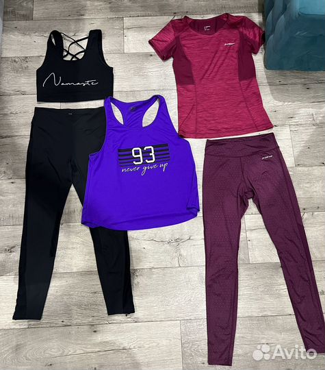 Лосины и футболки для фитнеса 44