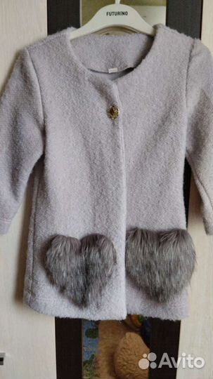 Пальто для девочки 104 110
