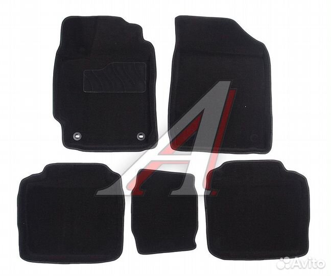 Коврик салона toyota Camry 7 (12) 3D 3-х слойная конструкция черный (5 предм.) seintex