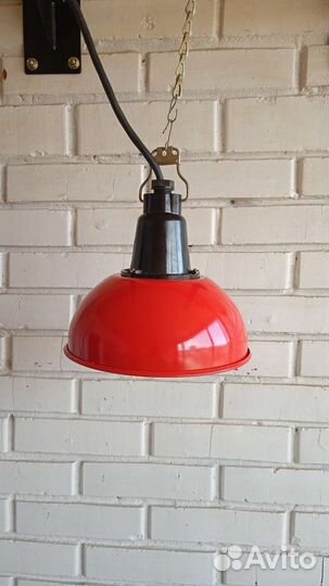 Светильники эмалированные красные редкие СССР