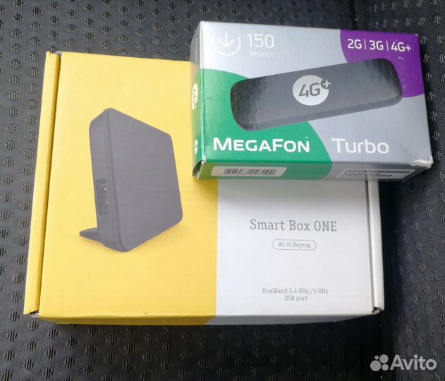 Комплект 4G интернета: модем Huawei и Wi-Fi роутер