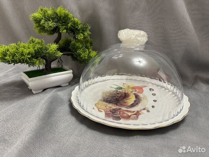 Блюдо с крышкой для торта/пирога новые