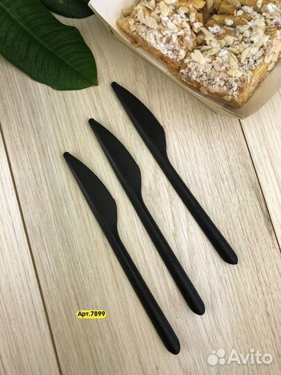 Нож чёрный «Премиум» из полипропилена ECO PP