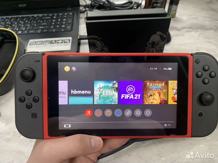 Nintendo switch rev 2 прошитая на чипе 256 gb