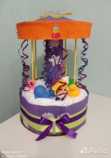 Торт из памперсов подгузников