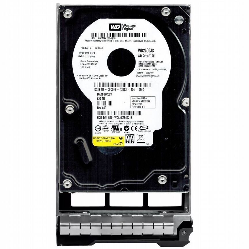 [FC063] Жесткий Диск Dell 250gb Sata2 3,5" Hdd Fc063