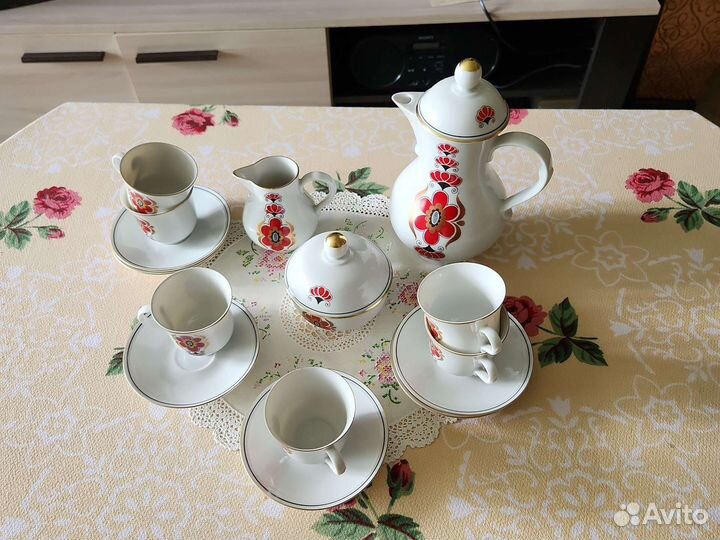 Кофейный сервиз гдр Freiberger Porzellan