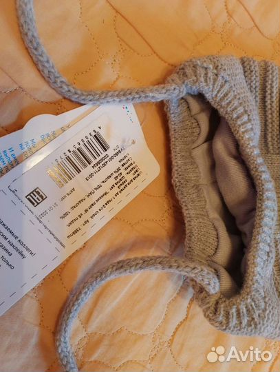 Новая шапка для мальчика 40-42 с шерстью