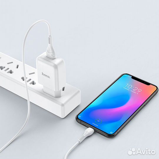 Зарядное устройство hoco N2 Vigour single USB + Ка