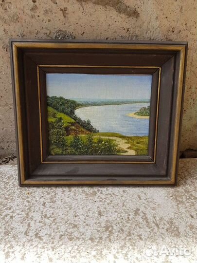 Картина пейзаж масло акварель