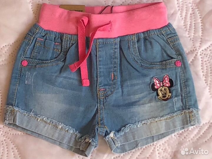 Шорты детские джинсовые с Микки Маусом86-116