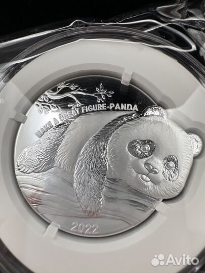 Ниуэ 2 доллара 2022. Панда. Серебро. Proof. редкая