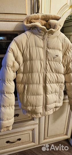 Пуховик nike двухсторонний S-M