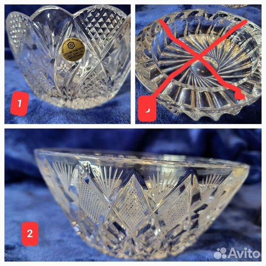 Хрусталь, графины и салатники