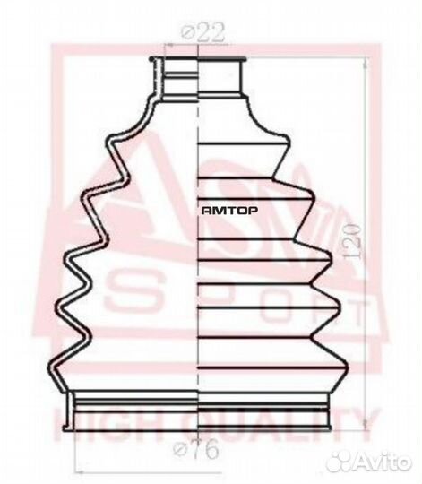 Asva asbt-P12 Пыльник для шруса Asva asbt-P12