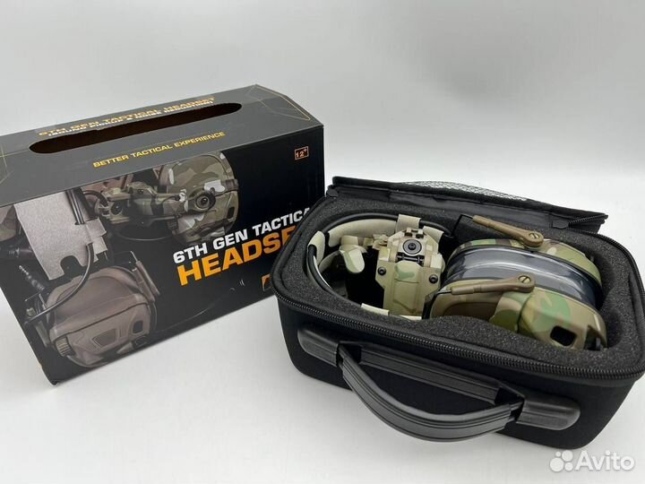 Активные наушники 6TH GEN tactical headset