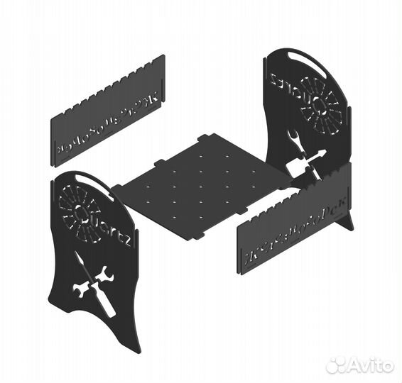 Мангал с логотипом компании