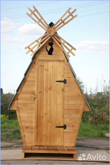 Дачный туалет деревянный с установкой жяу 229
