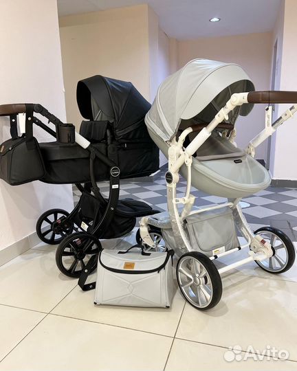 Коляска 2 в 1 Экокожа