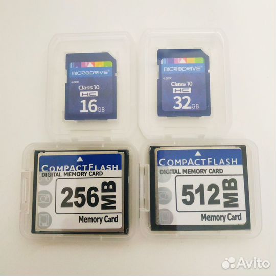 Карты памяти CF, адаптеры SD-CF, microSD-SD