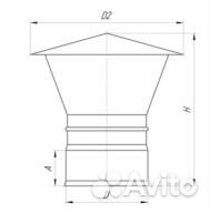 Зонт умк ф 110, Оц/0,5мм, тип-2