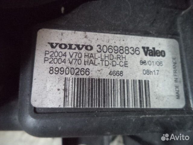 Б/У Фара правая Европа 89900267, volvo