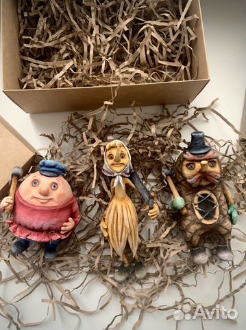 Ватные елочные игрушки