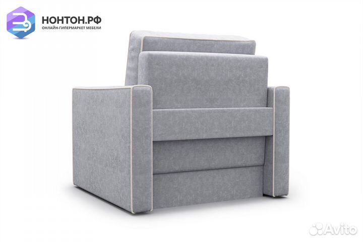 Кресло еврокнижка Леон серое