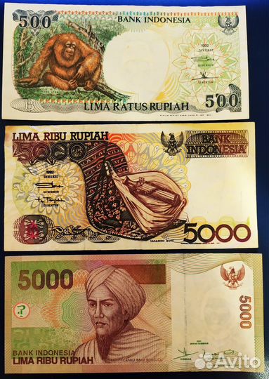 Банкноты Индонезии 1992-2022