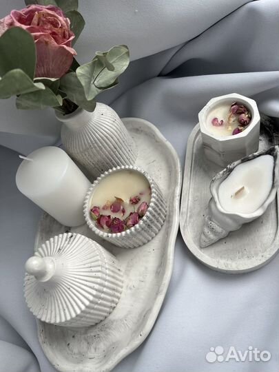 Изделия из гипса. Подарок. Декор. Свечи