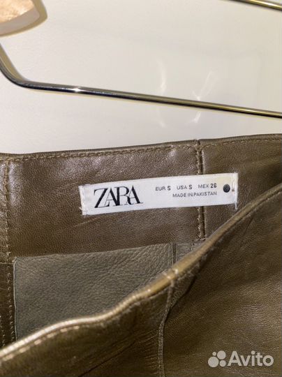 Кожаная юбка zara