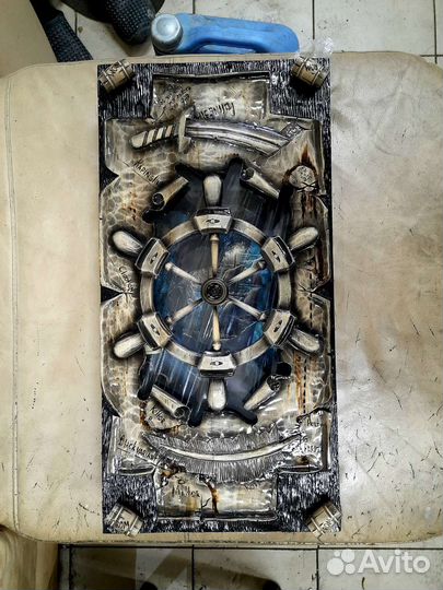 Нарды ручной работы со стеклом резный, новые