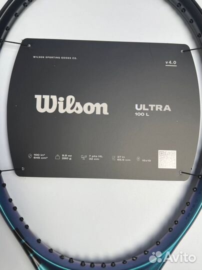 Теннисная ракетка Wilson Ultra 100L v4.0