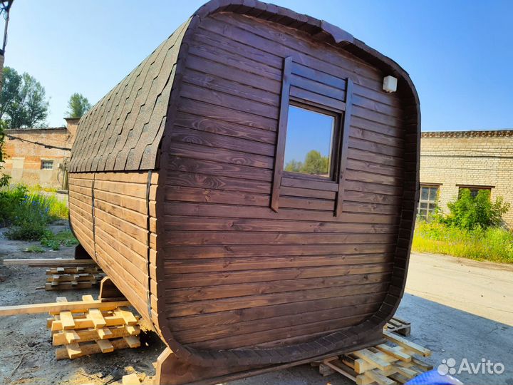 Баня бочка квадро