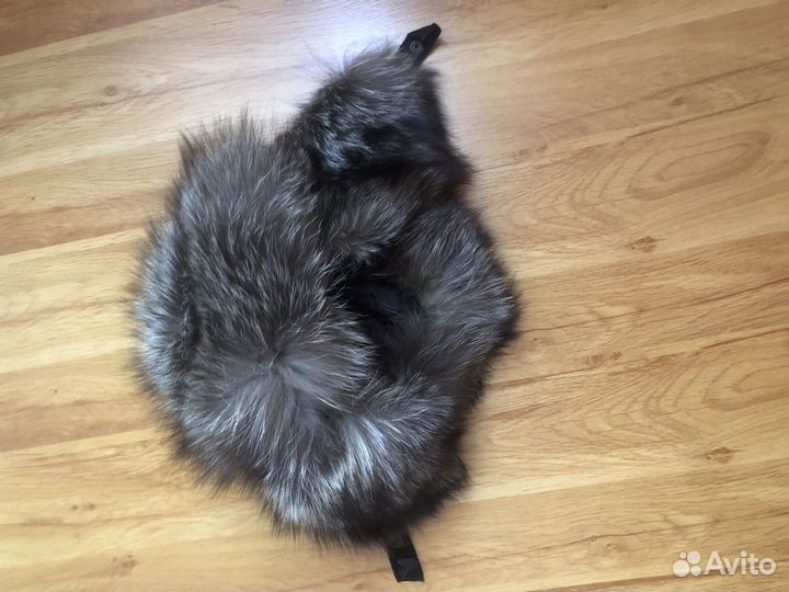 Шапка ушанка из чернобурки