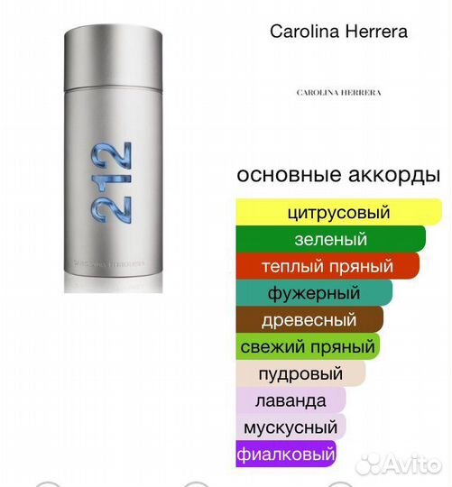 Carolina herrera 212 Men 100 ml мужские