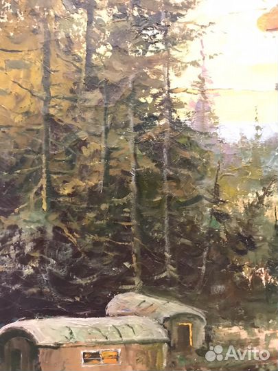 Картина «Новая Буровая» масло 1971г