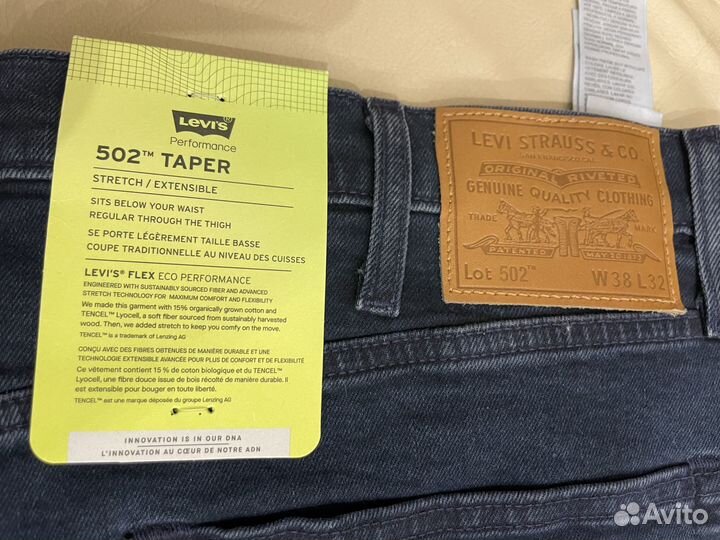Джинсы мужские Levis 502 W38 L32, оригинал