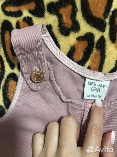 Джинсовый сарафан для девочки 104