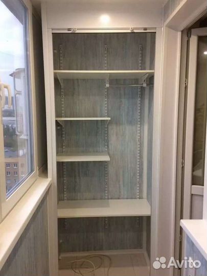 Шкаф с рольставнями на балкон любые размеры