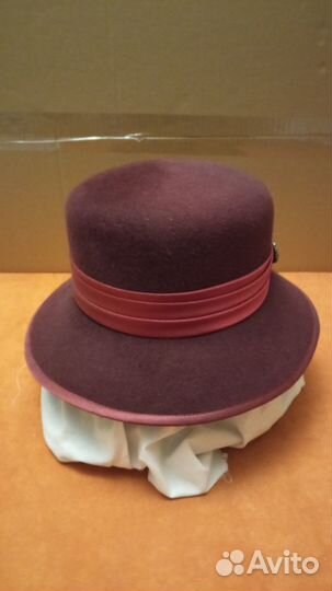 Шляпа женская бордово-розовая