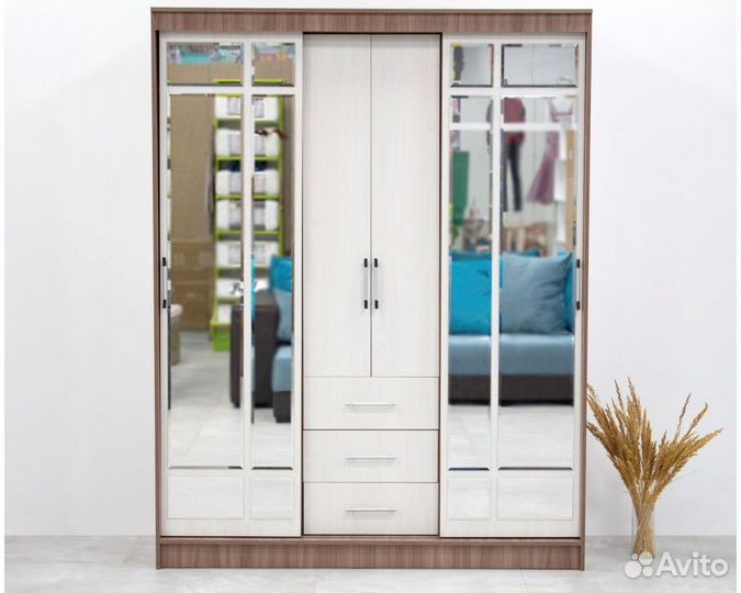 Шкаф-купе маэстро ясень шимо/дуб атланта