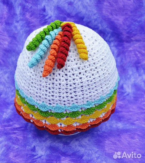 Панамка для девочки вязаная