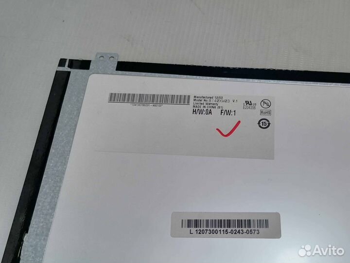 Матрица 14.0, 1366x768 wxga HD, (LED)