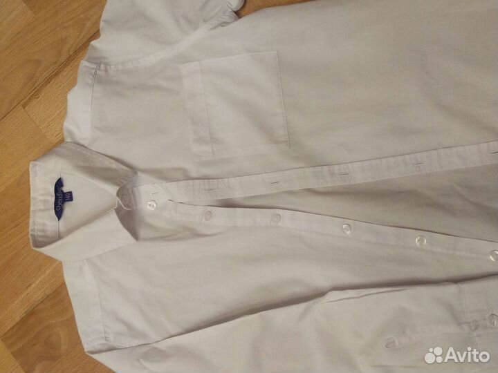 Рубашка школьная белая 140