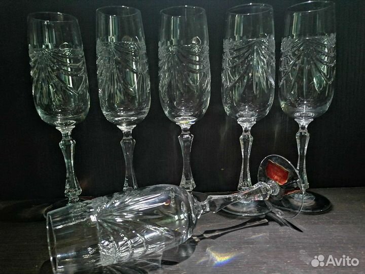Хрустальные фужеры. Франция. Раритет